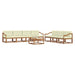 Set de canapele de exterior cu pernă 8 pcs Natural și Crem - WALTI WALTI