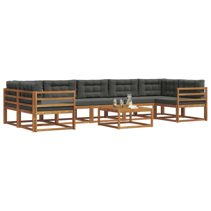 Set de canapele de exterior cu pernă 8 pcs Natural și Antracit - WALTI WALTI