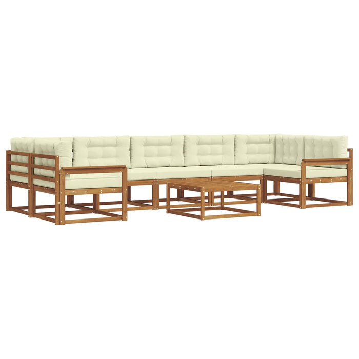 Set de canapele de exterior cu pernă 8 pcs Natural și Crem - WALTI WALTI