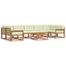 Set de canapele de exterior cu pernă 8 pcs Natural și Crem - WALTI WALTI