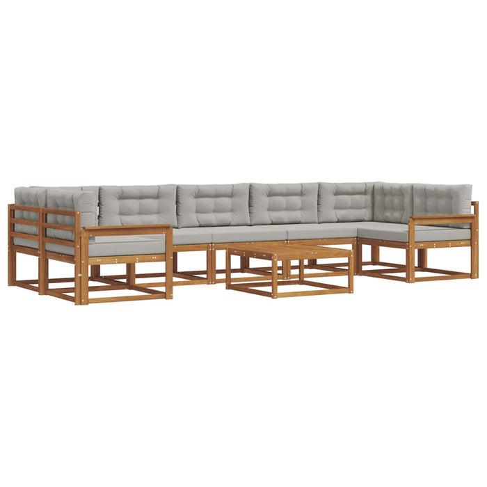 Set de canapele de exterior 8 pcs Gri natural și deschis - WALTI WALTI
