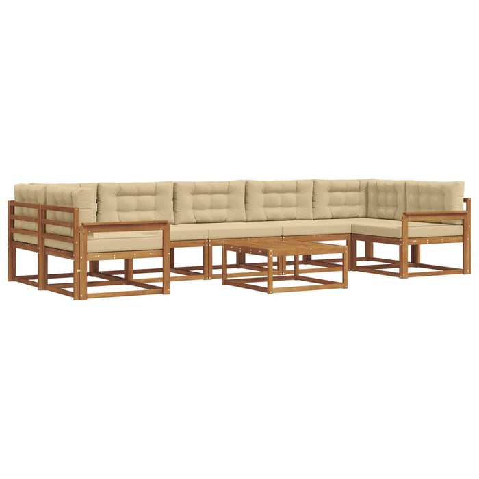 Set de canapele de exterior cu pernă 8 pcs Natural și Bej - WALTI WALTI