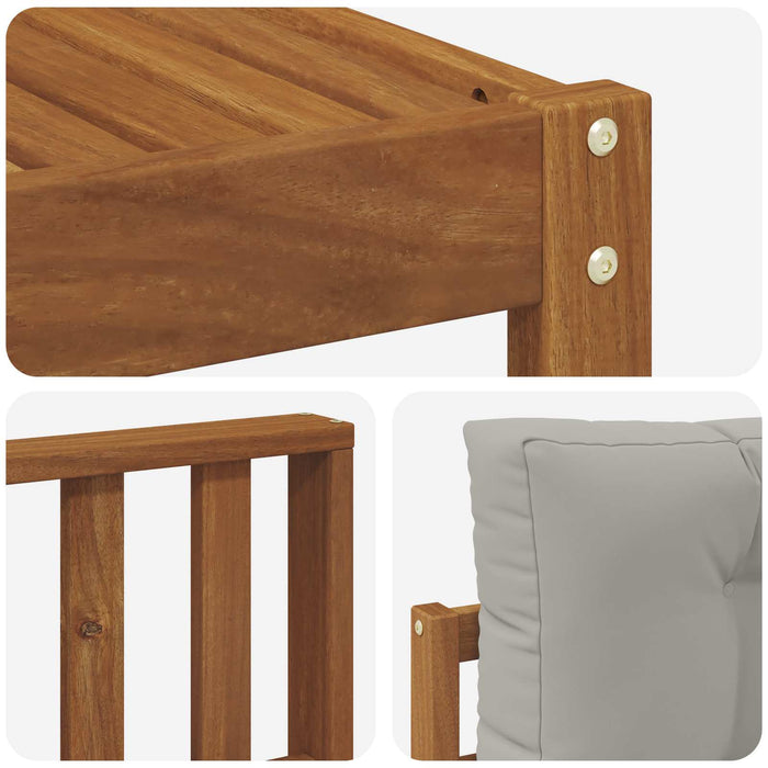 Set de canapele de exterior 8 pcs Gri natural și deschis - WALTI WALTI