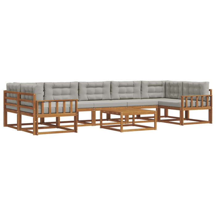 Set de canapele de exterior 8 pcs Gri natural și deschis - WALTI WALTI