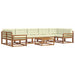 Set de canapele de exterior cu pernă 8 pcs Natural și Crem - WALTI WALTI