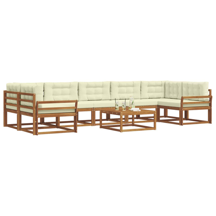 Set de canapele de exterior cu pernă 8 pcs Natural și Crem - WALTI WALTI