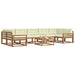 Set de canapele de exterior cu pernă 8 pcs Natural și Crem - WALTI WALTI