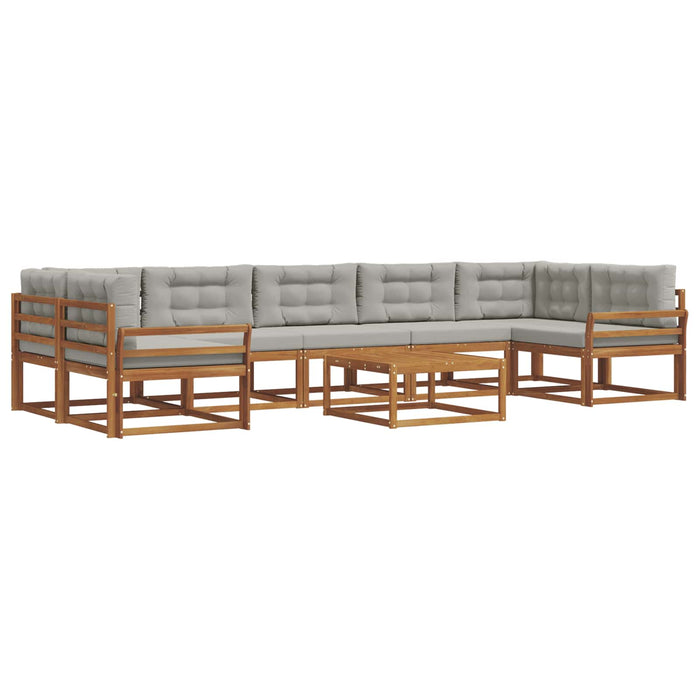 Set de canapele de exterior 8 pcs Gri natural și deschis - WALTI WALTI