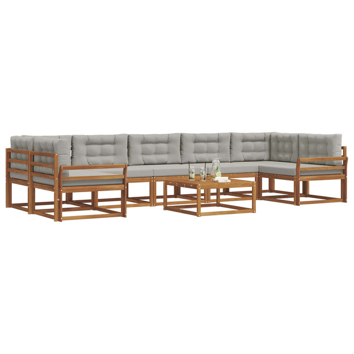 Set de canapele de exterior 8 pcs Gri natural și deschis - WALTI WALTI