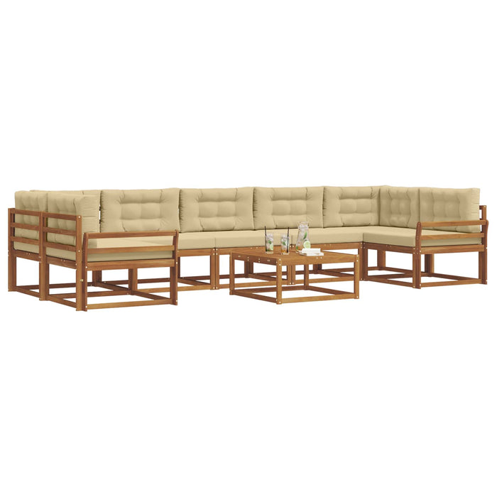 Set de canapele de exterior cu pernă 8 pcs Natural și Bej - WALTI WALTI