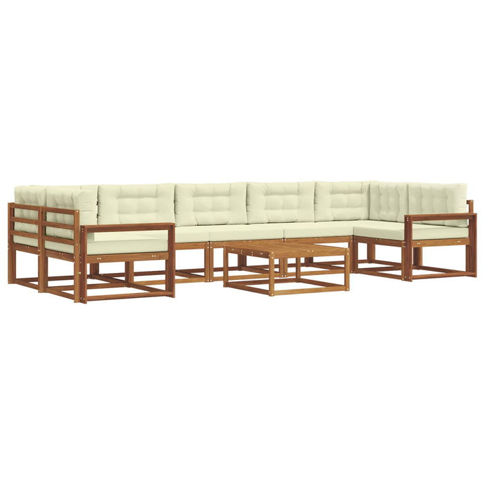 Set de canapele de exterior cu pernă 8 pcs Natural și Crem - WALTI WALTI