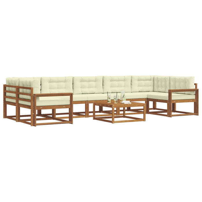 Set de canapele de exterior cu pernă 8 pcs Natural și Crem - WALTI WALTI