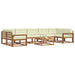 Set de canapele de exterior cu pernă 8 pcs Natural și Crem - WALTI WALTI