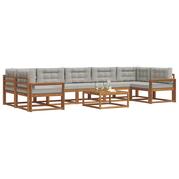 Set de canapele de exterior 8 pcs Gri natural și deschis - WALTI WALTI