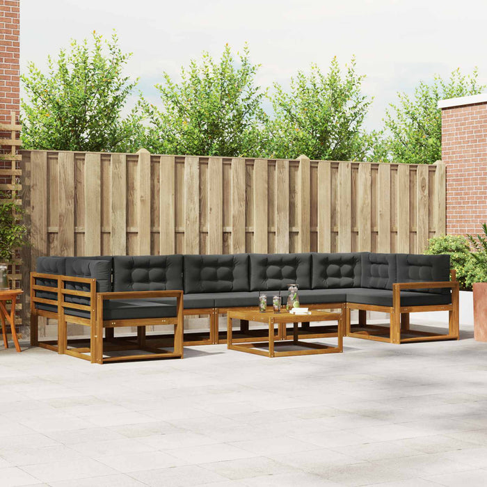 Set de canapele de exterior cu pernă 8 pcs Natural și Antracit - WALTI WALTI