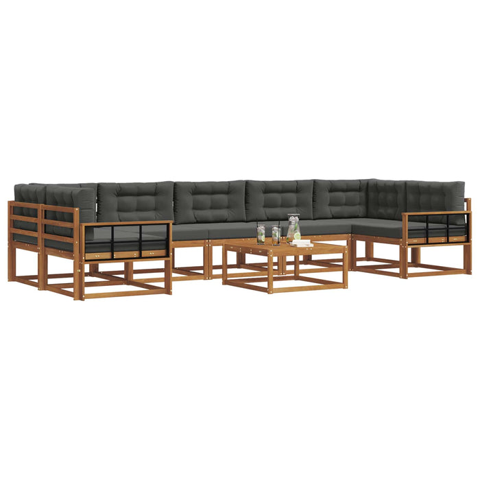 Set de canapele de exterior cu pernă 8 pcs Natural și Antracit - WALTI WALTI