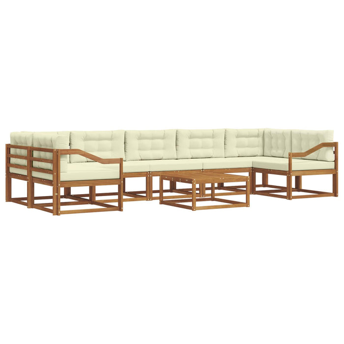 Set de canapele de exterior cu pernă 8 pcs Natural și Crem - WALTI WALTI
