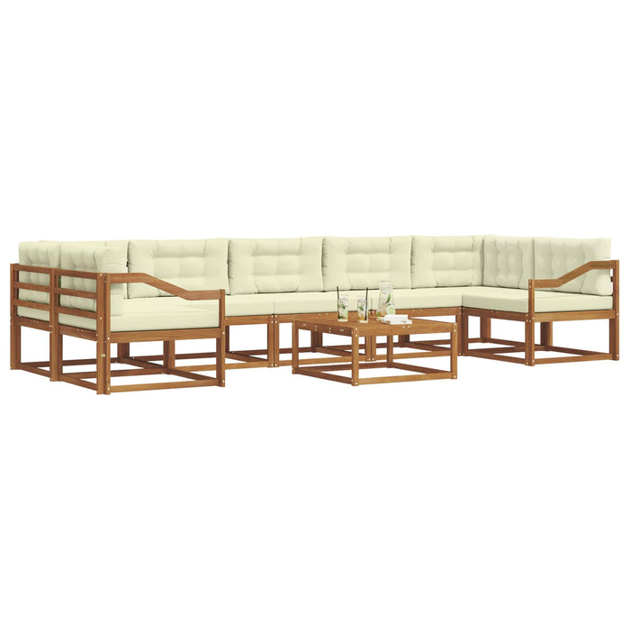 Set de canapele de exterior cu pernă 8 pcs Natural și Crem - WALTI WALTI
