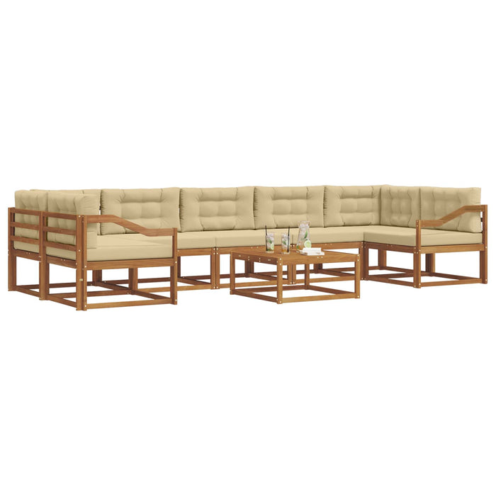 Set de canapele de exterior cu pernă 8 pcs Natural și Bej - WALTI WALTI