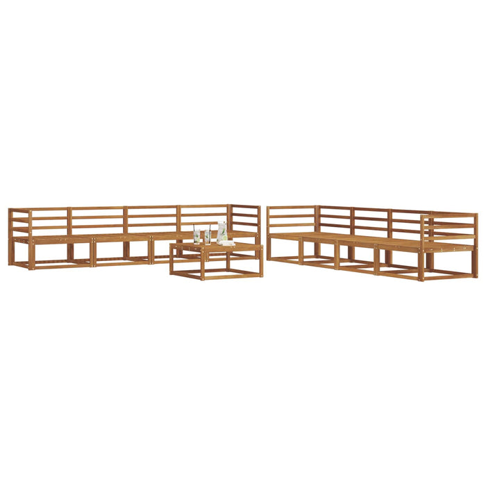 Set de canapele de exterior 9 pcs natural Lemn Solid de Acacia - WALTI WALTI