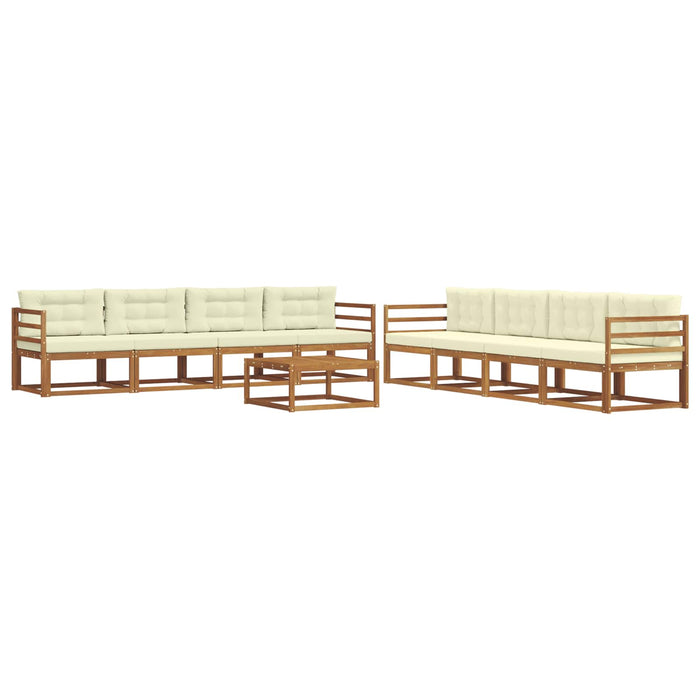 Set de canapele de exterior cu pernă 9 pcs Natural și Crem - WALTI WALTI