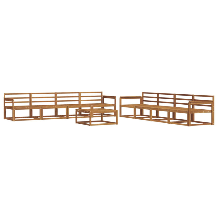 Set de canapele de exterior 9 pcs natural Lemn Solid de Acacia WALTI