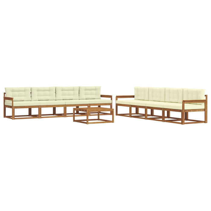 Set de canapele de exterior cu pernă 9 pcs Natural și Crem - WALTI WALTI