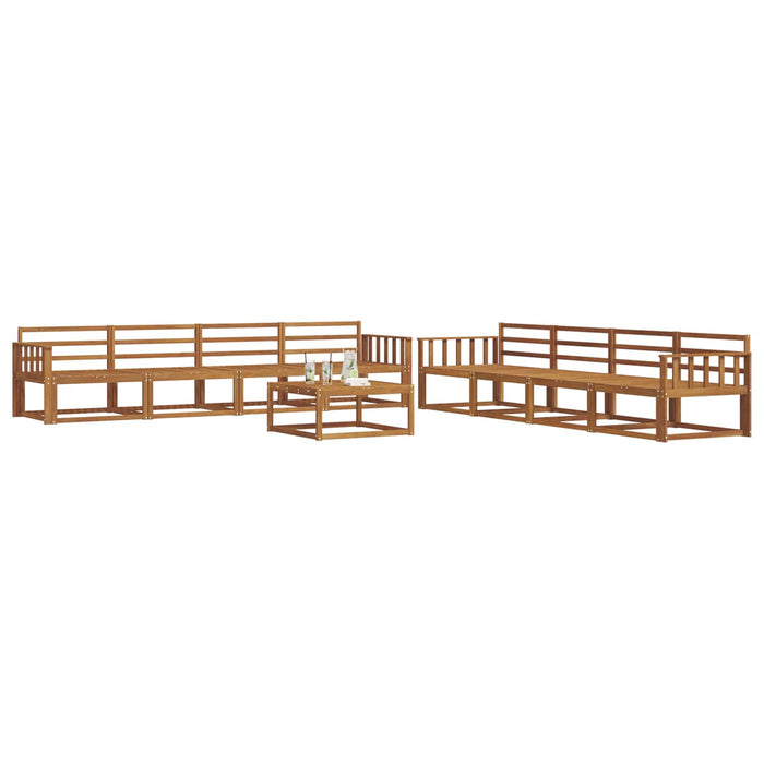 Set de canapele de exterior 9 pcs natural Lemn Solid de Acacia - WALTI WALTI