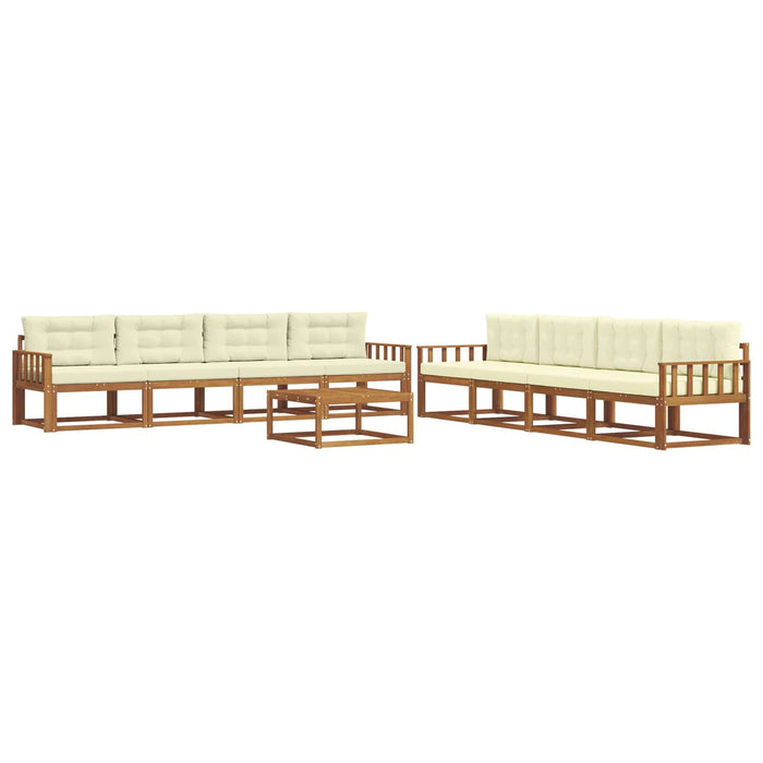 Set de canapele de exterior cu pernă 9 pcs Natural și Crem - WALTI WALTI