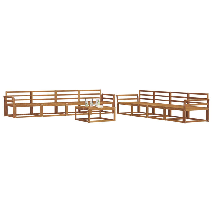 Set de canapele de exterior 9 pcs natural Lemn Solid de Acacia - WALTI WALTI