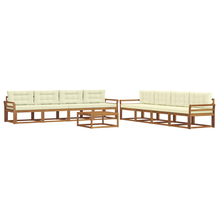Set de canapele de exterior cu pernă 9 pcs Natural și Crem - WALTI WALTI