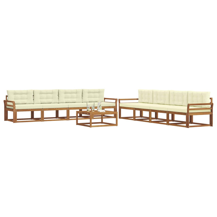 Set de canapele de exterior cu pernă 9 pcs Natural și Crem - WALTI WALTI