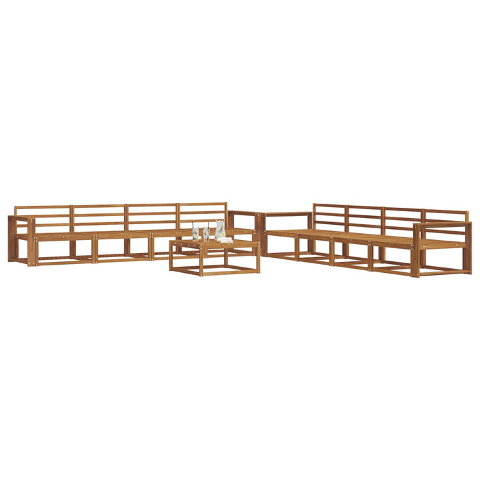 Set de canapele de exterior 9 pcs natural Lemn Solid de Acacia - WALTI WALTI