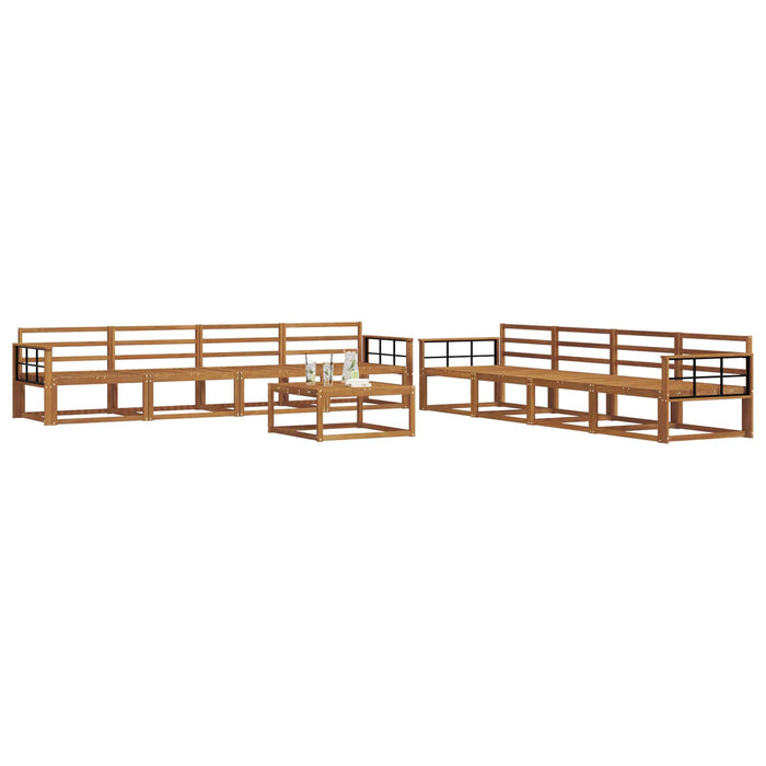 Set de canapele de exterior 9 pcs natural Lemn Solid de Acacia - WALTI WALTI