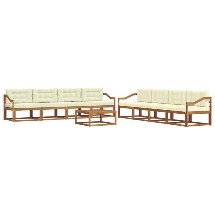 Set de canapele de exterior cu pernă 9 pcs Natural și Crem - WALTI WALTI
