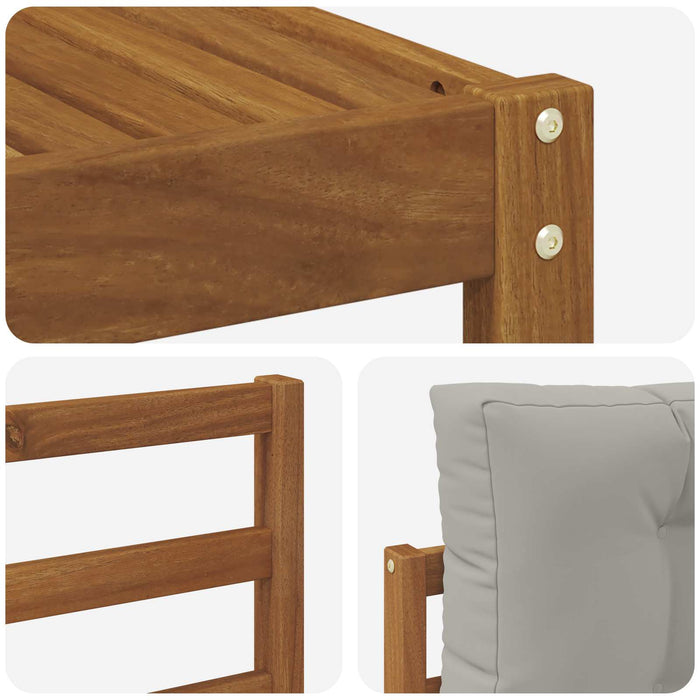 Set de canapele de exterior 4 pcs Gri natural și deschis WALTI