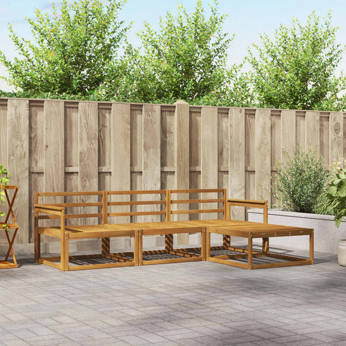 Set de canapele de exterior 4 pcs natural Lemn Solid de Acacia WALTI