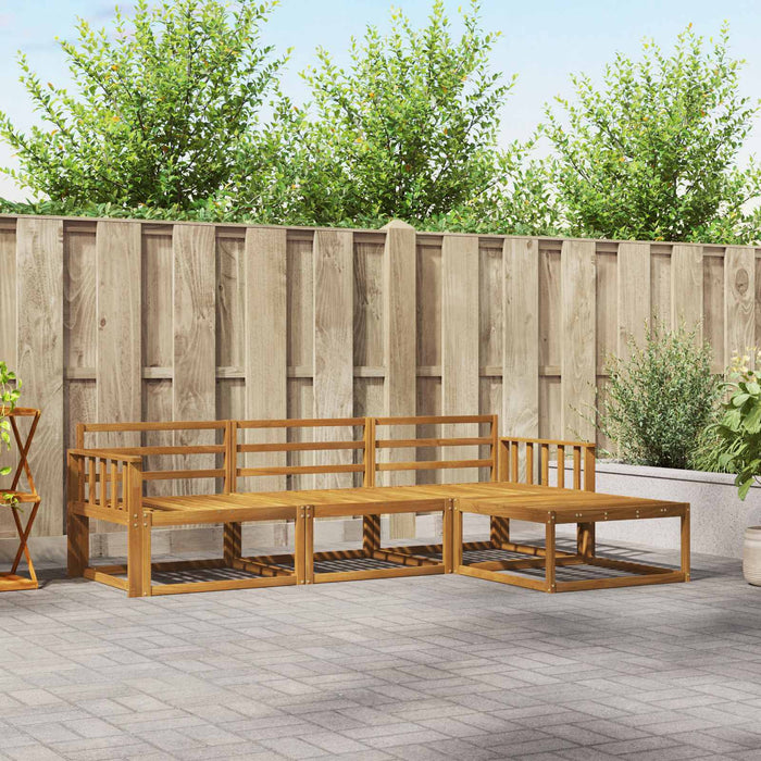 Set de canapele de exterior 4 pcs natural Lemn Solid de Acacia WALTI
