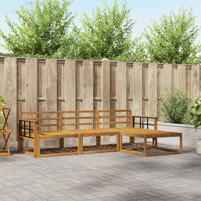 Set de canapele de exterior 4 pcs natural Lemn Solid de Acacia WALTI