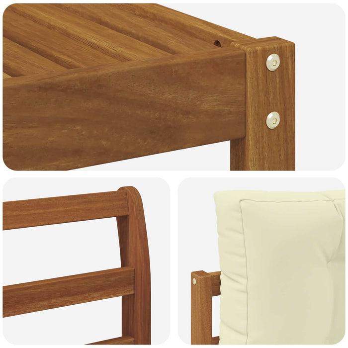 Set de canapele de exterior cu pernă 5 pcs Natural și Crem - WALTI WALTI
