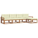 Set de canapele de exterior cu pernă 5 pcs Natural și Crem - WALTI WALTI