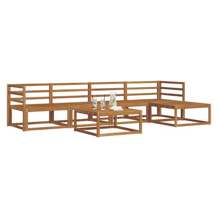Set de canapele de exterior 6 pcs natural Lemn Solid de Acacia WALTI