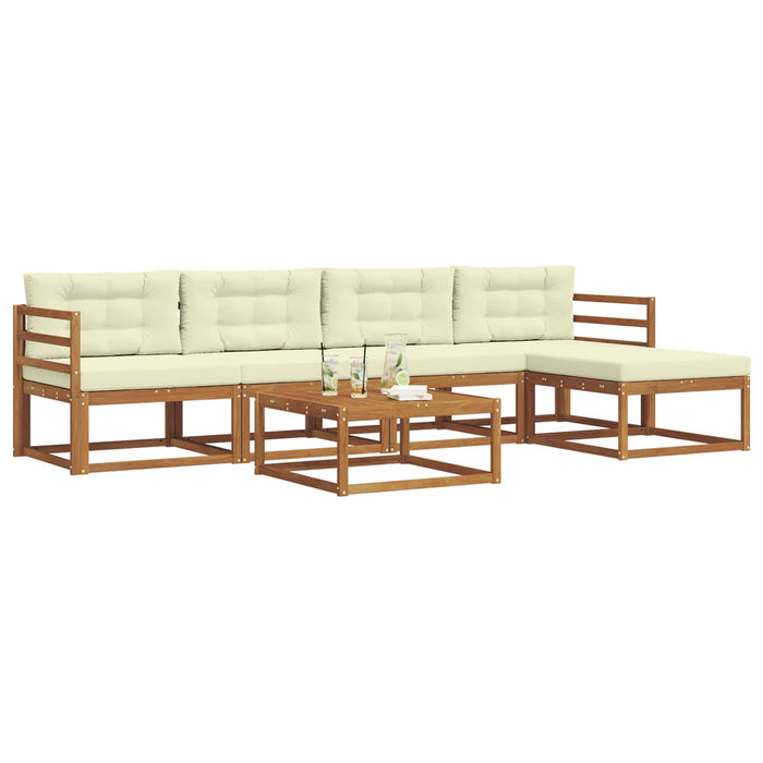 Set de canapele de exterior cu pernă 6 pcs Natural și Crem - WALTI WALTI