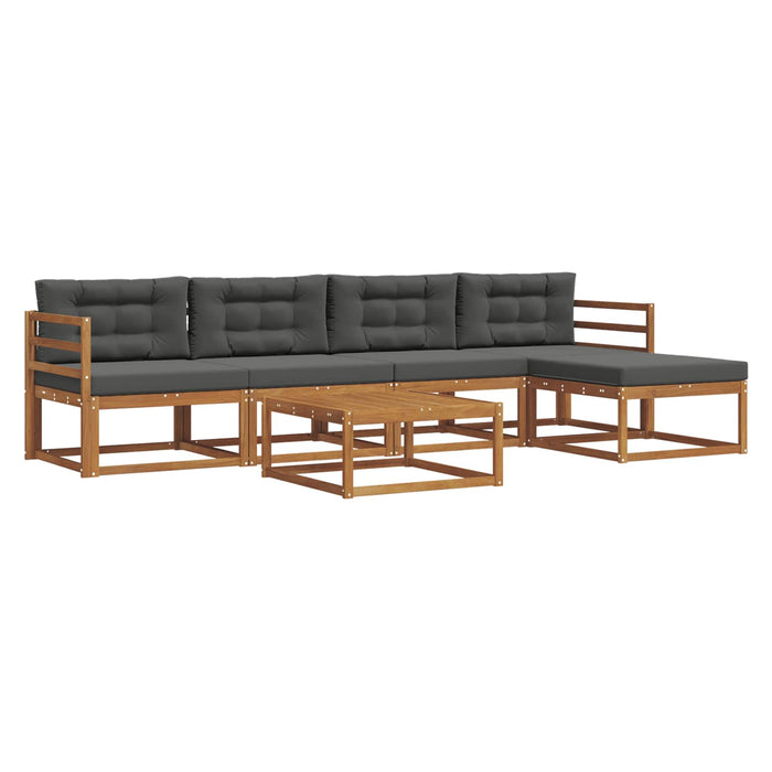 Set de canapele de exterior cu pernă 6 pcs Natural și Antracit WALTI