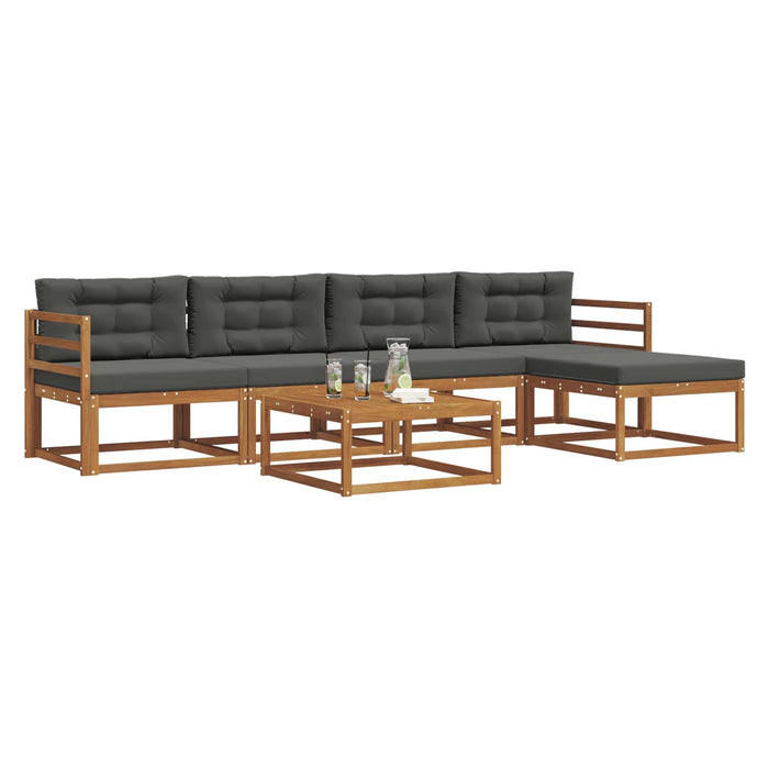 Set de canapele de exterior cu pernă 6 pcs Natural și Antracit WALTI