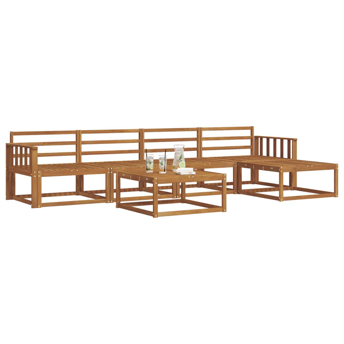 Set de canapele de exterior 6 pcs natural Lemn Solid de Acacia WALTI