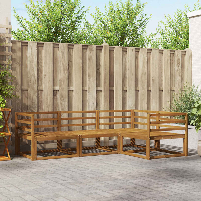 Set de canapele de exterior 4 pcs natural Lemn Solid de Acacia - WALTI WALTI