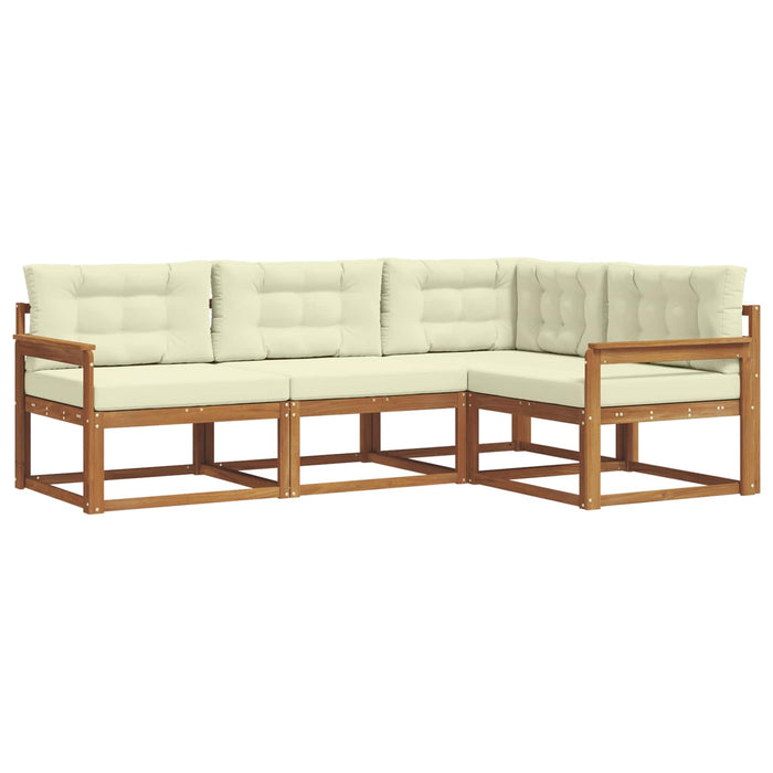 Set de canapele de exterior cu pernă 4 pcs Natural și Crem - WALTI WALTI