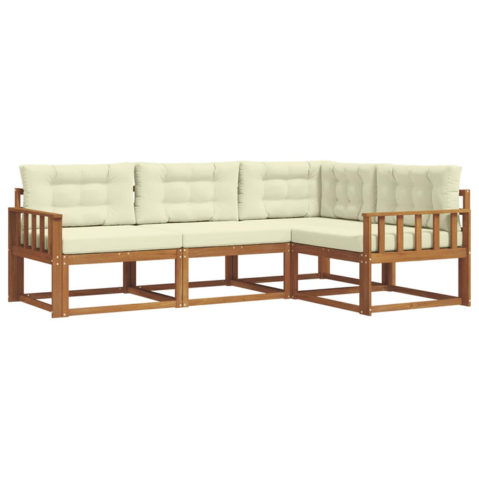 Set de canapele de exterior cu pernă 4 pcs Natural și Crem - WALTI WALTI
