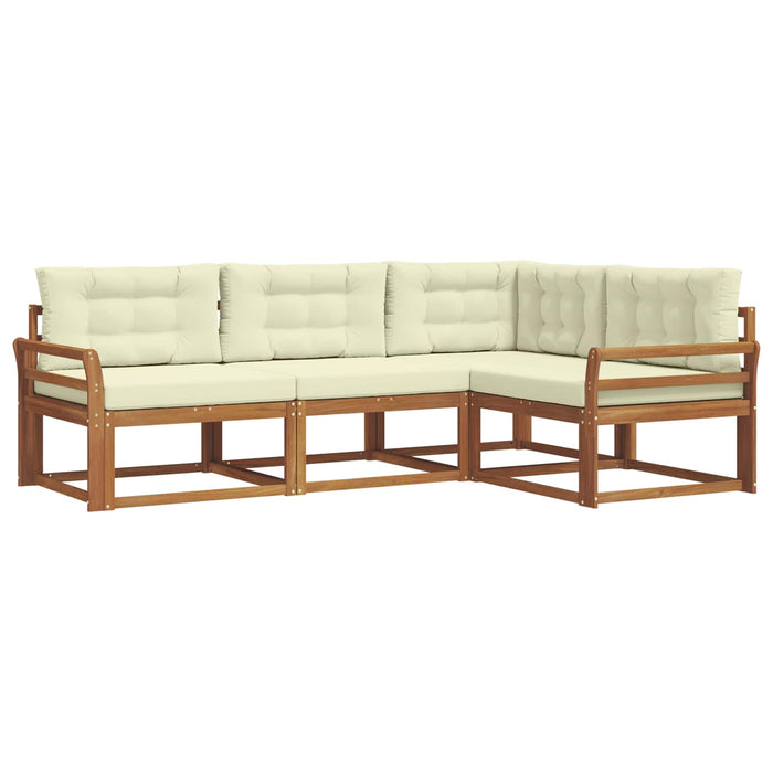 Set de canapele de exterior cu pernă 4 pcs Natural și Crem - WALTI WALTI